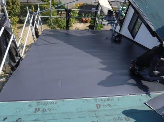須賀川市　屋根重ね葺き　外壁塗装　付帯部塗装